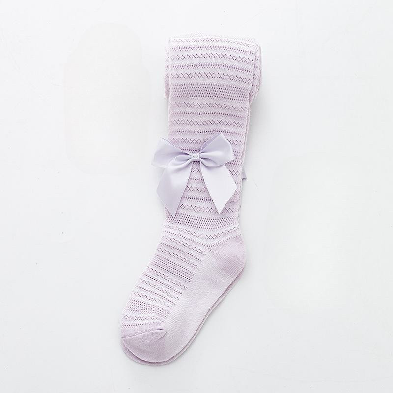 Girls Pack of 3 Cotton Tights Thin Hollowed Net Summer with Bowknot 1Y-8Y